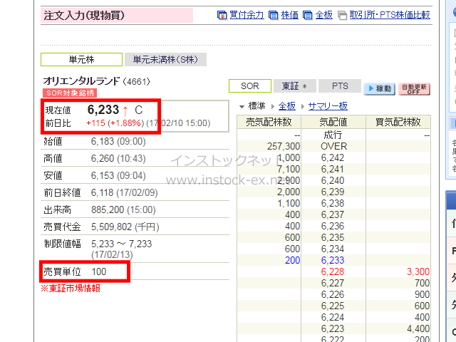 株の取引ボードへ